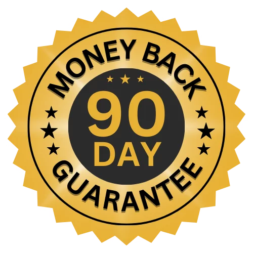 Bladder Shield 90-day money back guarantee badge